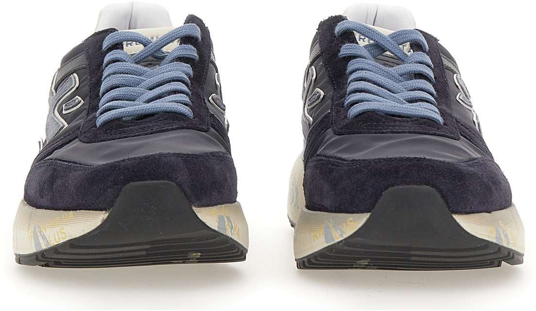 Premiata Heren Mick Sneaker Blauw Blauw
