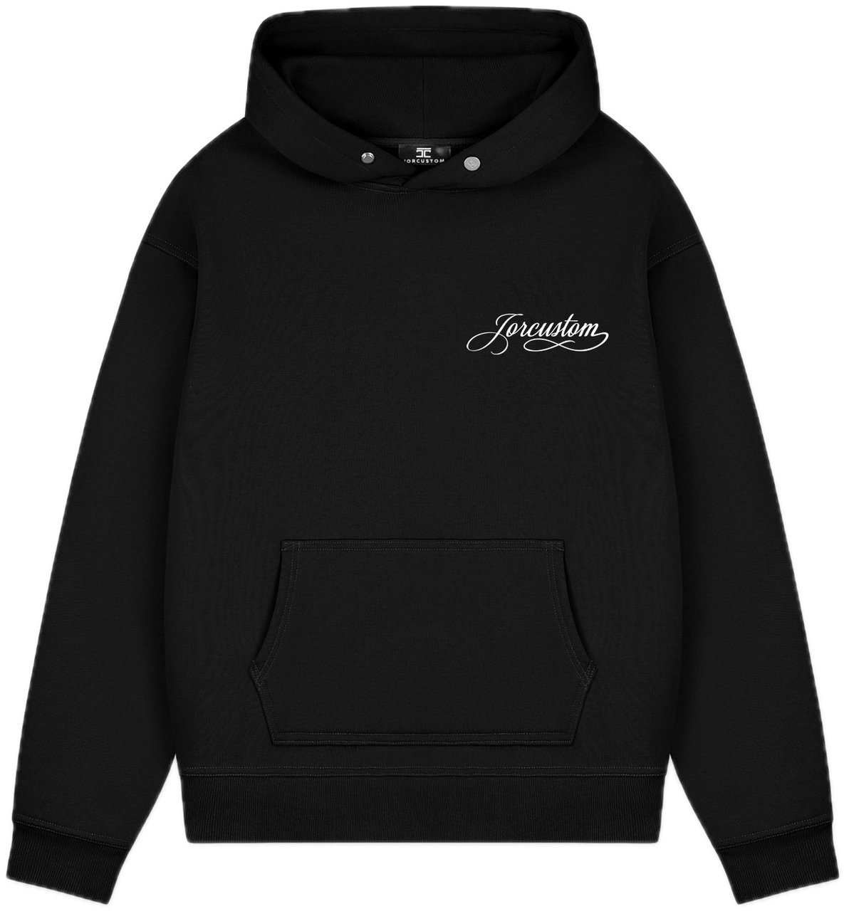 JORCUSTOM Handscript FoS Hoodie Black Zwart
