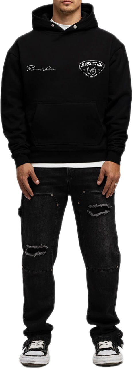 JORCUSTOM RaceAgainstN FoS Hoodie Black Zwart