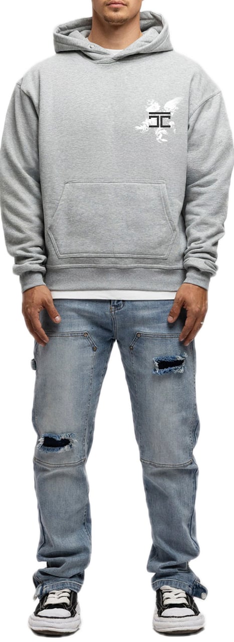 JORCUSTOM AboveAllLimi FoS Hoodie GreyMelange Grijs