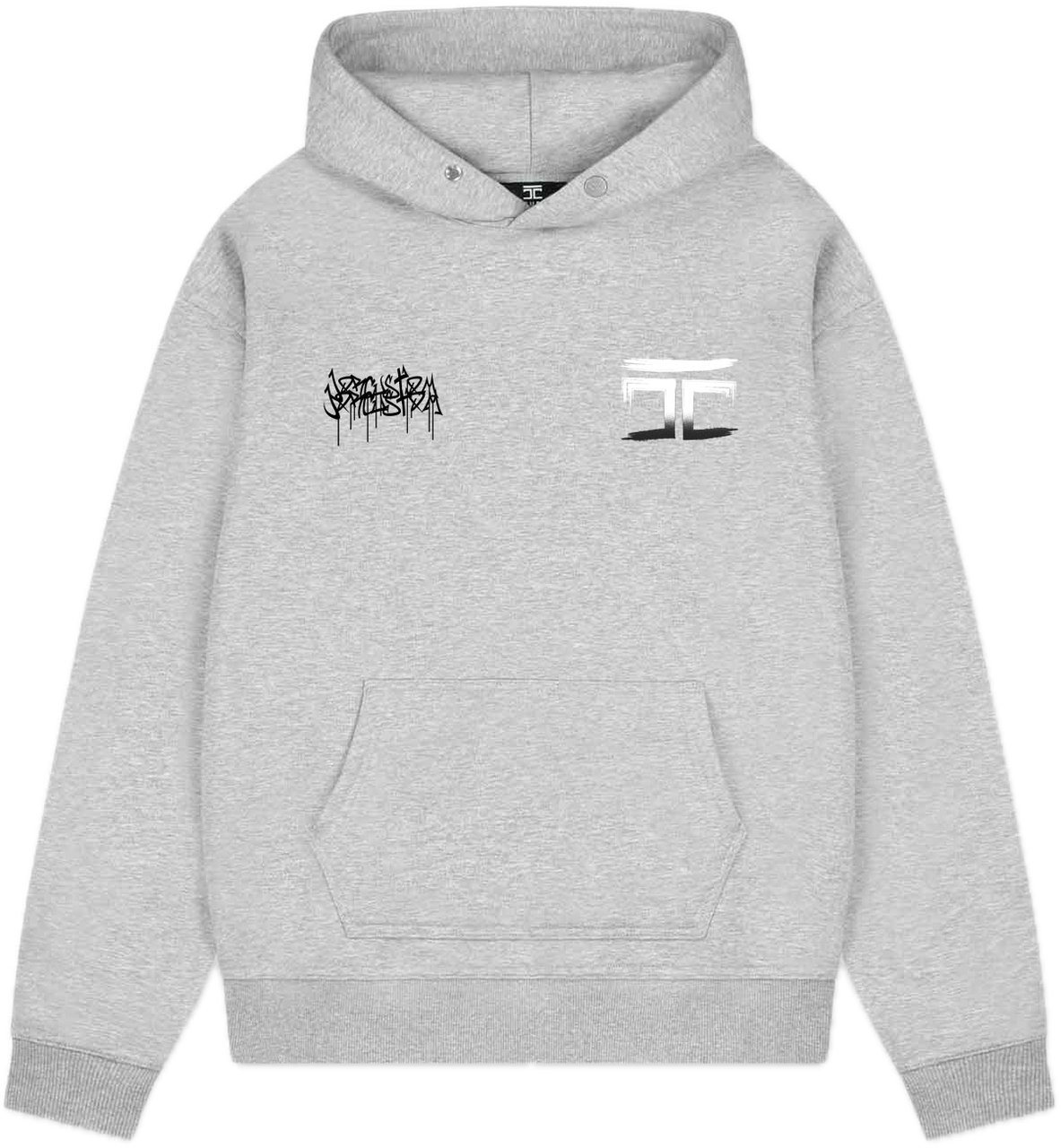 JORCUSTOM Graffiti FoS Hoodie GreyMelange Grijs