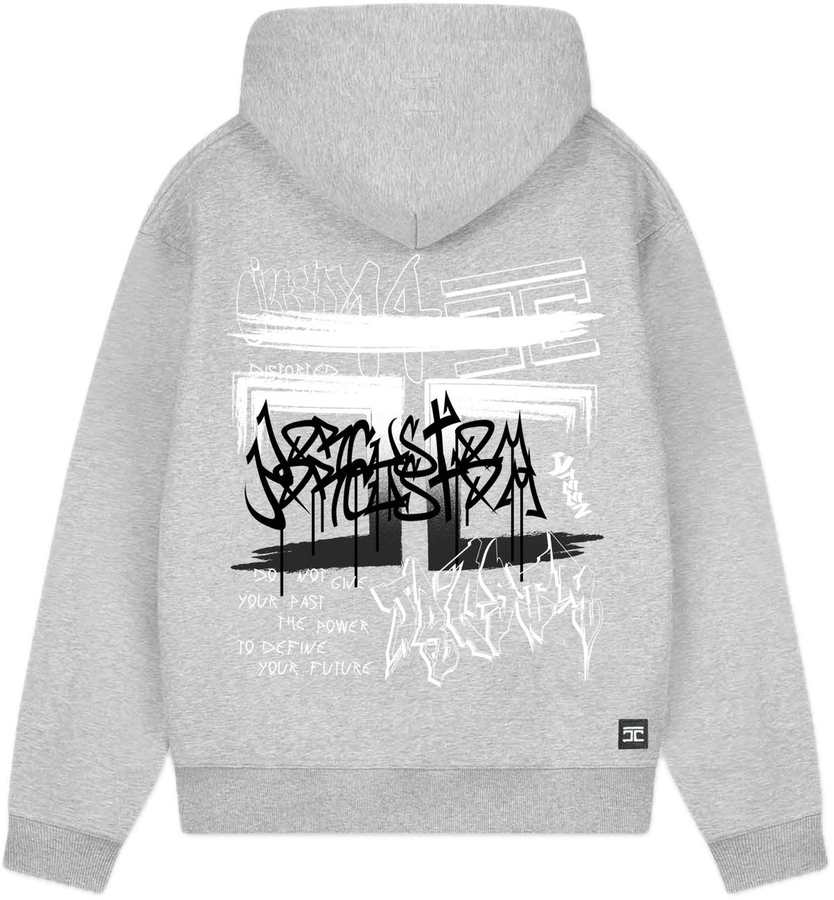 JORCUSTOM Graffiti FoS Hoodie GreyMelange Grijs