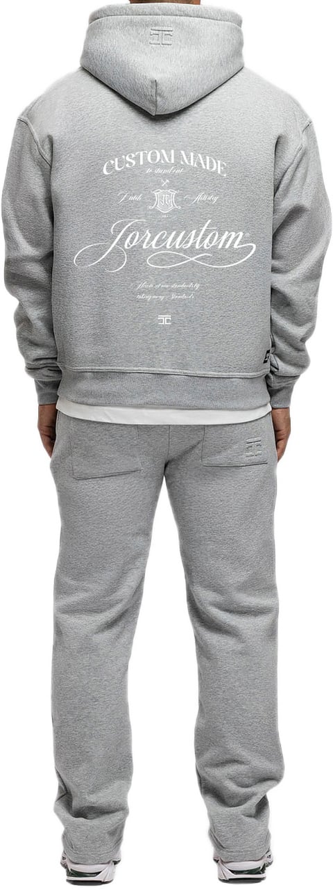 JORCUSTOM Handscript FoS Hoodie GreyMelange Grijs