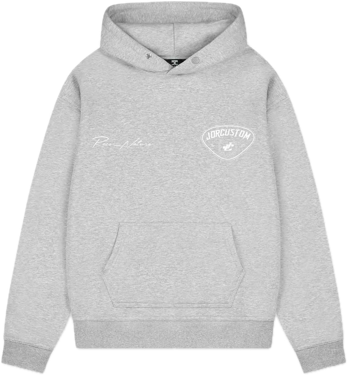 JORCUSTOM RaceAgainstN FoS Hoodie GreyMelange Grijs