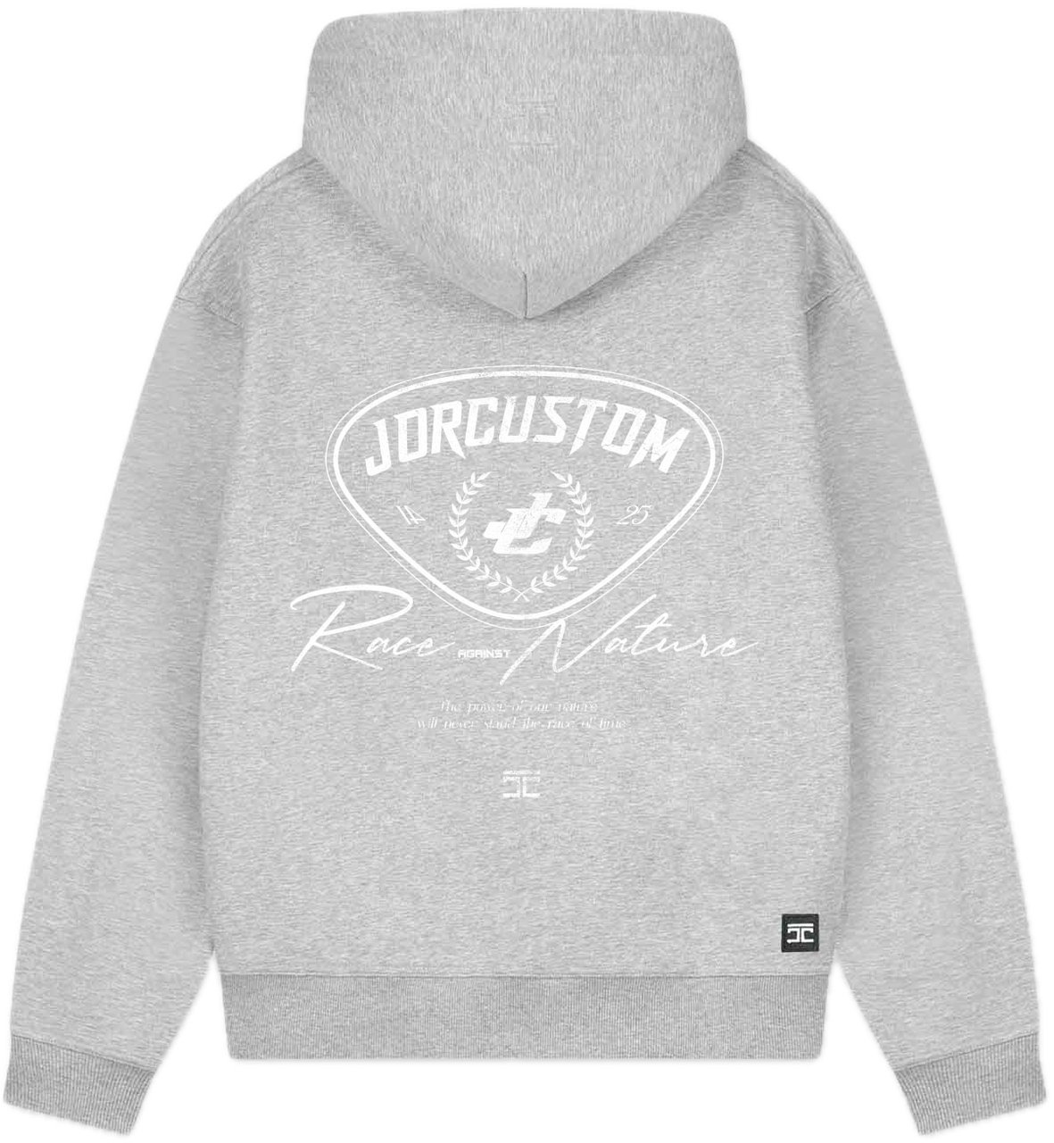 JORCUSTOM RaceAgainstN FoS Hoodie GreyMelange Grijs