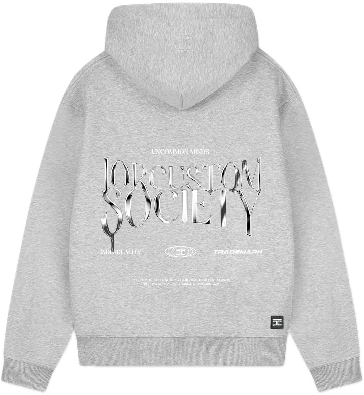 JORCUSTOM UncommonMind FoS Hoodie GreyMelange Grijs