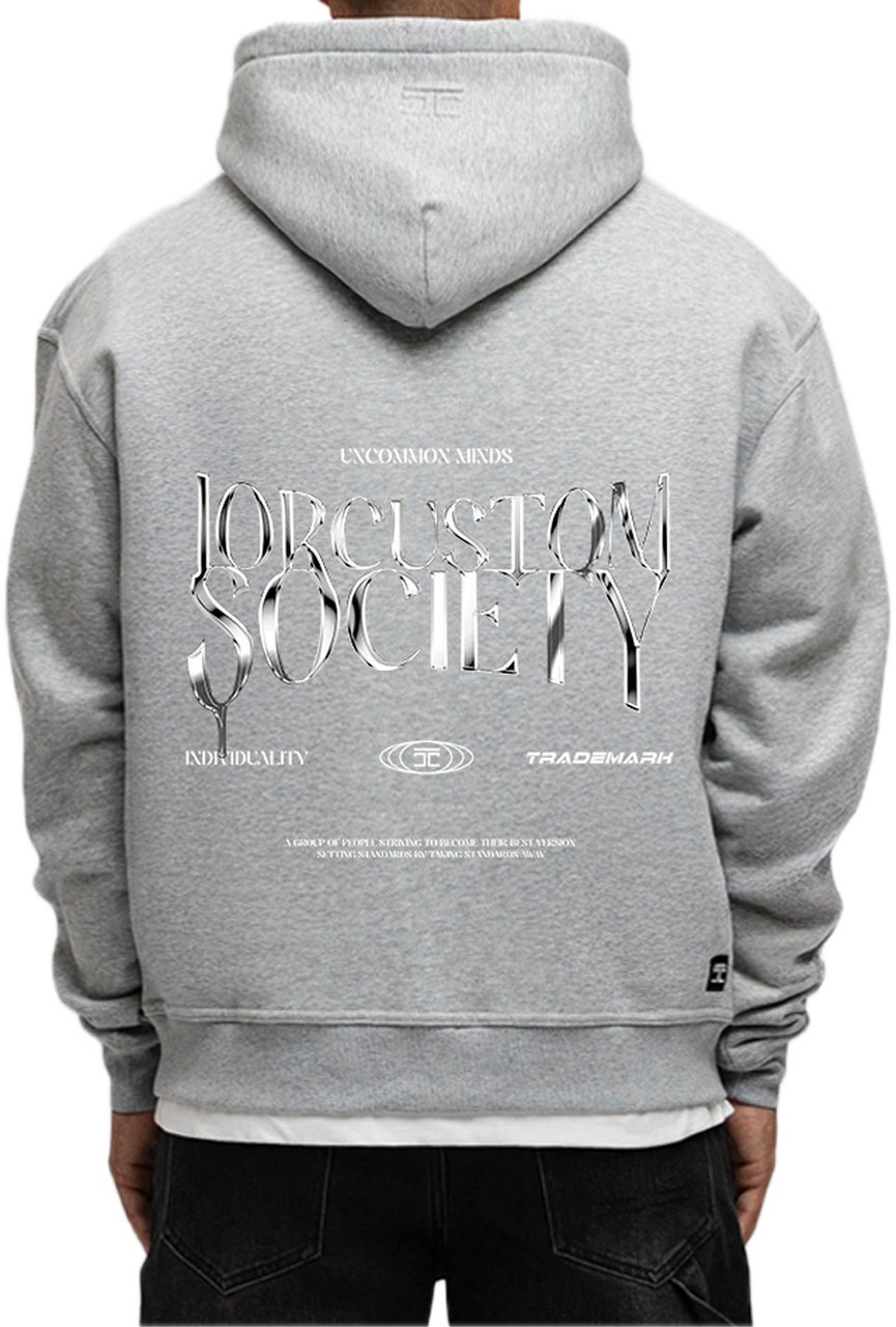 JORCUSTOM UncommonMind FoS Hoodie GreyMelange Grijs