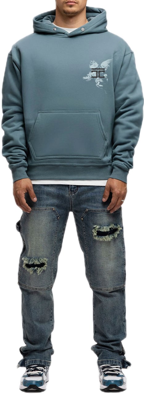 JORCUSTOM AboveAllLimi FoS Hoodie OceanBlue Blauw