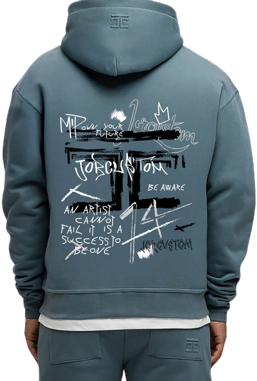 JORCUSTOM Artist FoS Hoodie OceanBlue Blauw