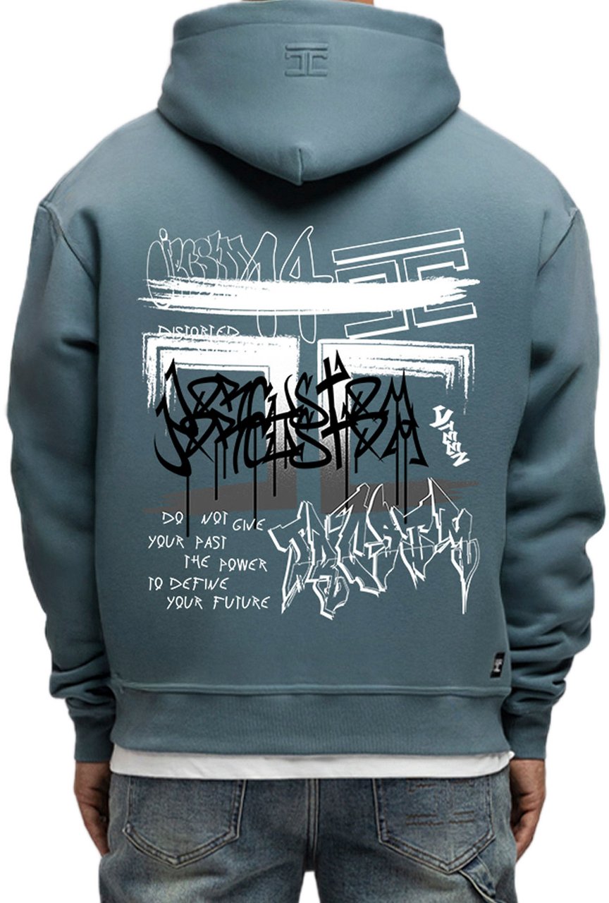 JORCUSTOM Graffiti FoS Hoodie OceanBlue Blauw