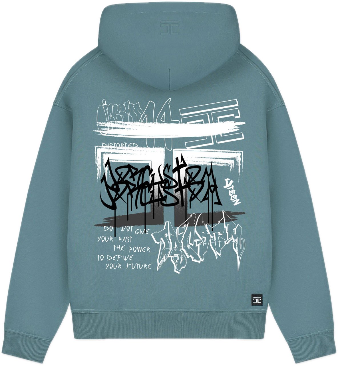 JORCUSTOM Graffiti FoS Hoodie OceanBlue Blauw