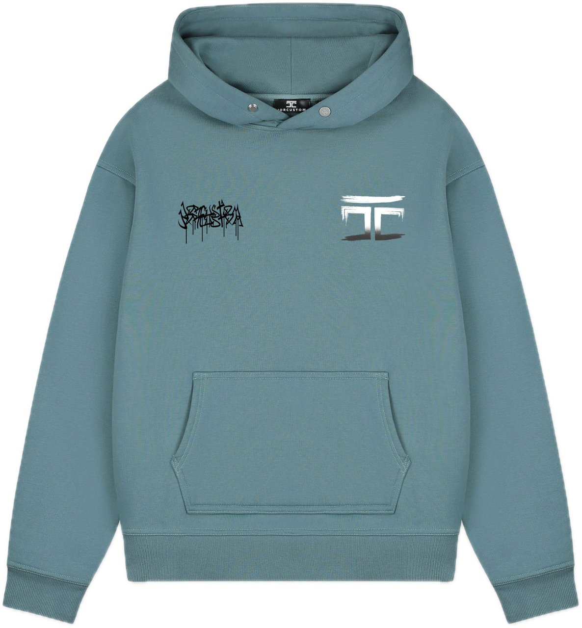 JORCUSTOM Graffiti FoS Hoodie OceanBlue Blauw