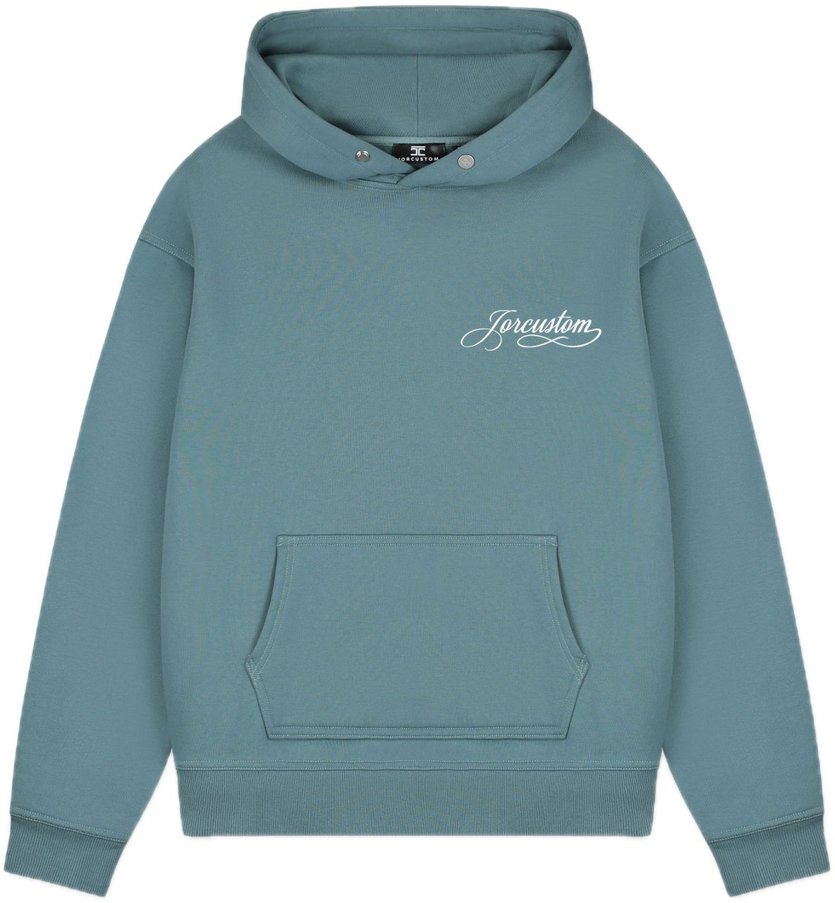 JORCUSTOM Handscript FoS Hoodie OceanBlue Blauw