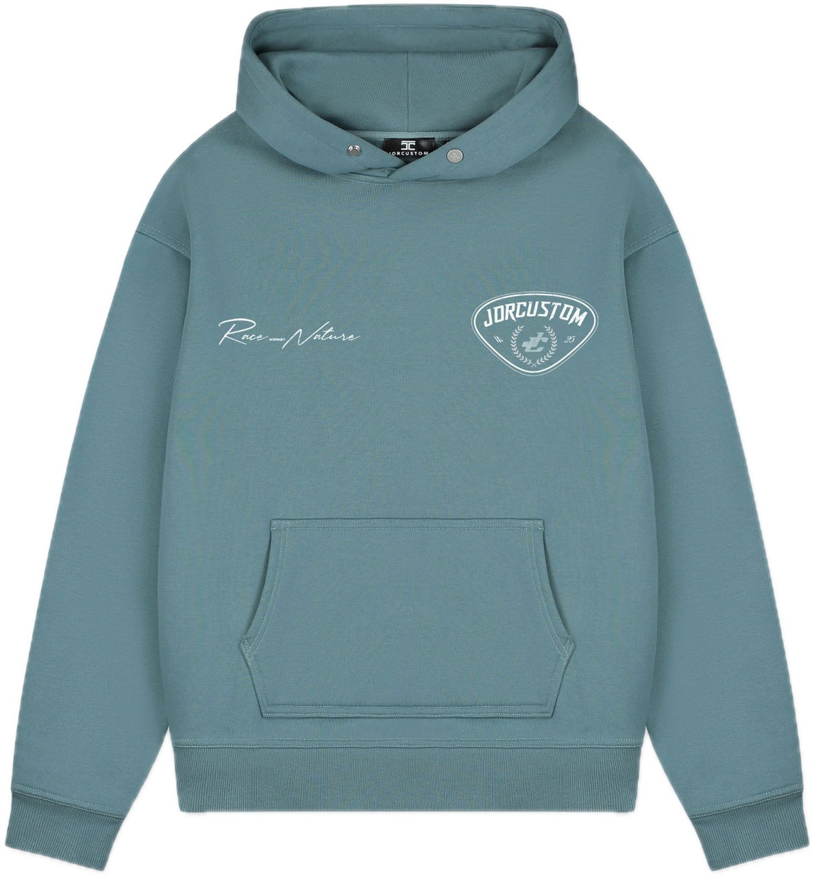 JORCUSTOM RaceAgainstN FoS Hoodie OceanBlue Blauw