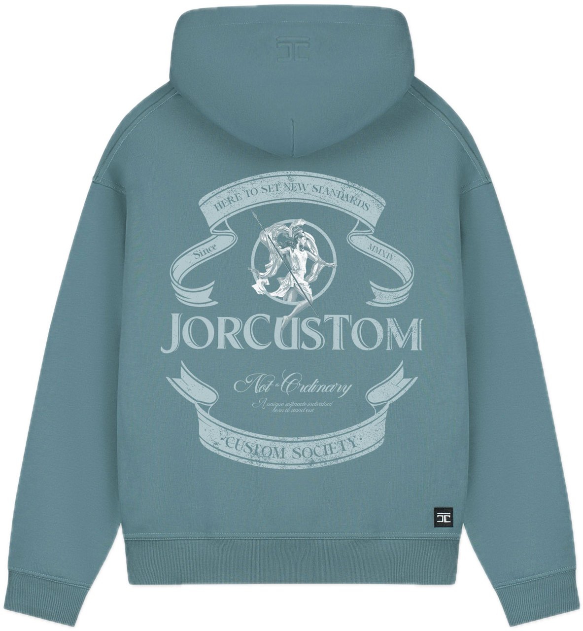 JORCUSTOM Ribbon FoS Hoodie OceanBlue Blauw