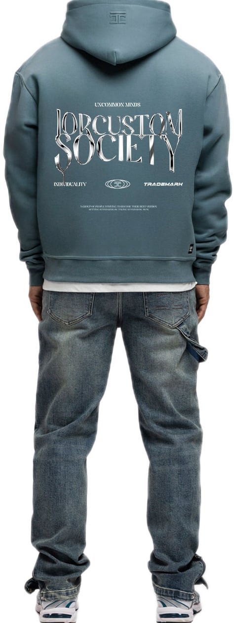 JORCUSTOM UncommonMind FoS Hoodie OceanBlue Blauw