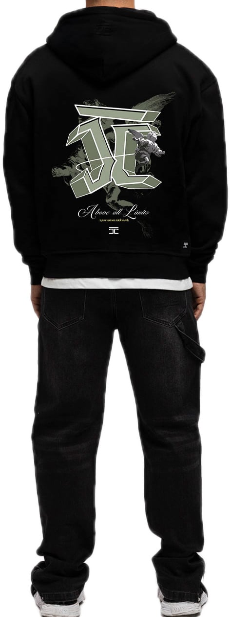 JORCUSTOM AboveAllLimits Fl Zip Hoodie Black Zwart