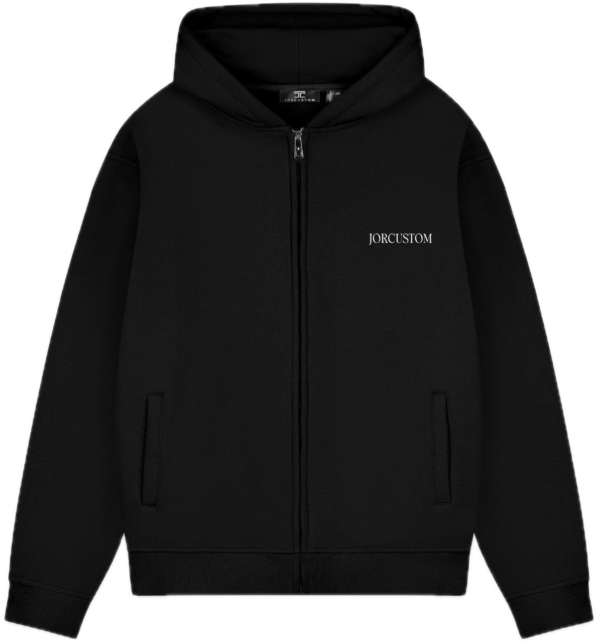 JORCUSTOM AngelTwo Fl Zip Hoodie Black Zwart