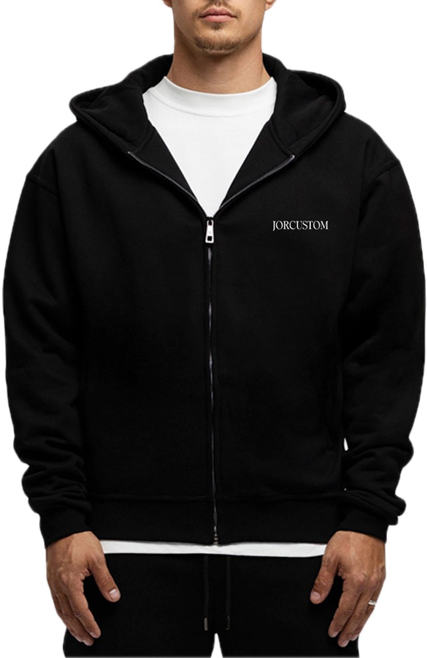 JORCUSTOM AngelTwo Fl Zip Hoodie Black Zwart