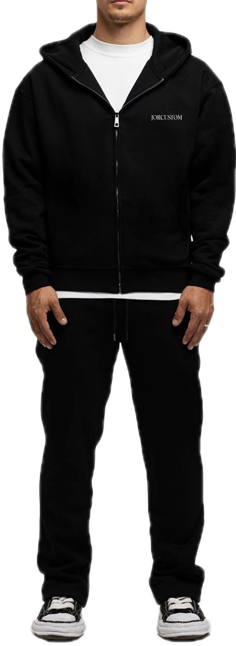 JORCUSTOM AngelTwo Fl Zip Hoodie Black Zwart
