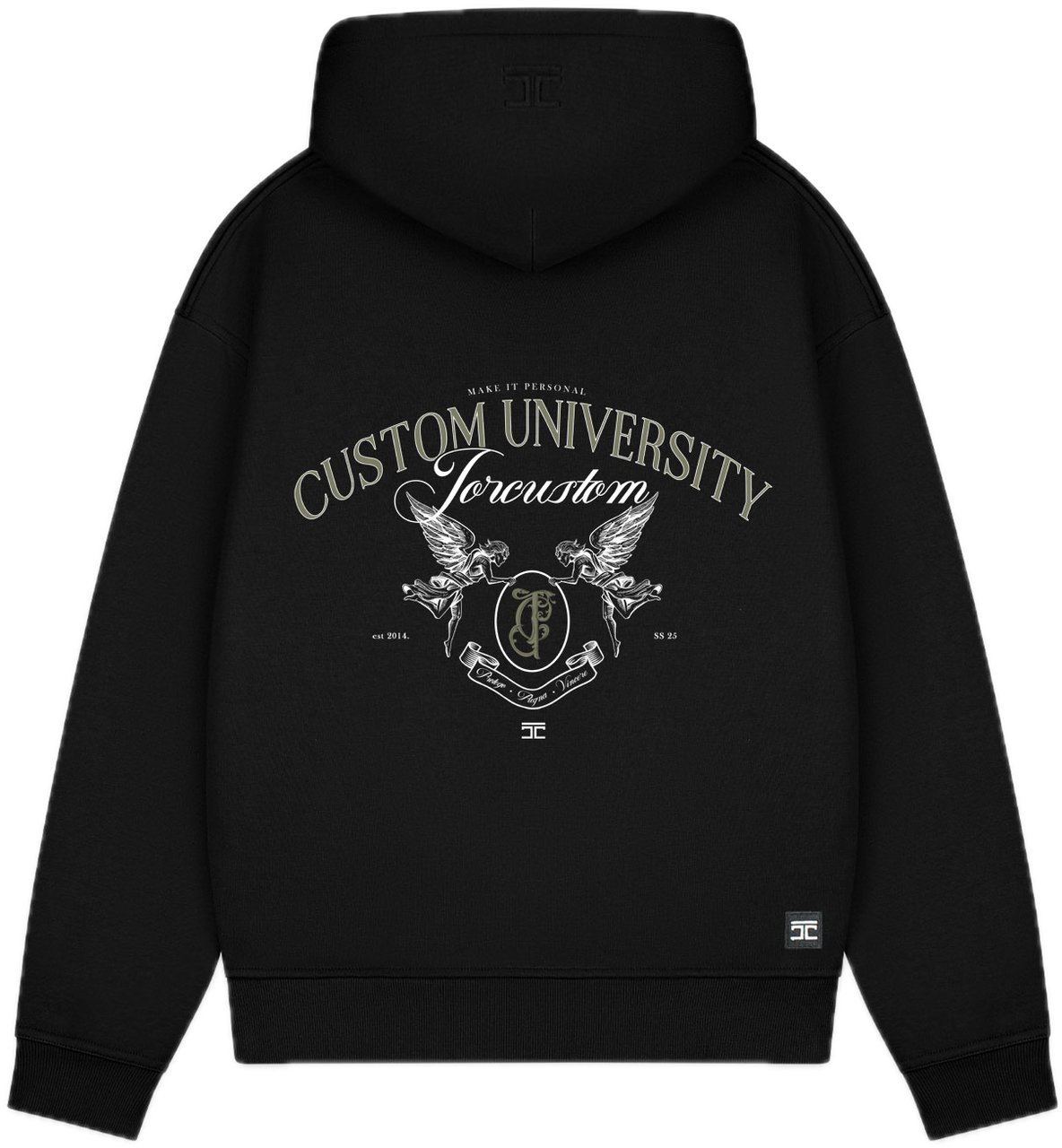 JORCUSTOM CustomUniversit Fl Zip Hoodie Black Zwart