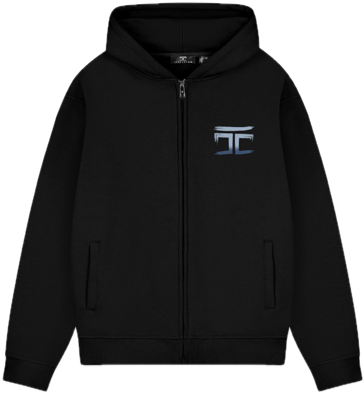 JORCUSTOM Graffiti Fl Zip Hoodie Black Zwart