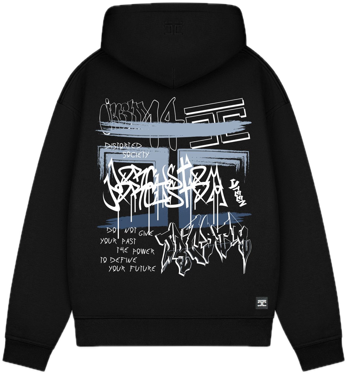 JORCUSTOM Graffiti Fl Zip Hoodie Black Zwart