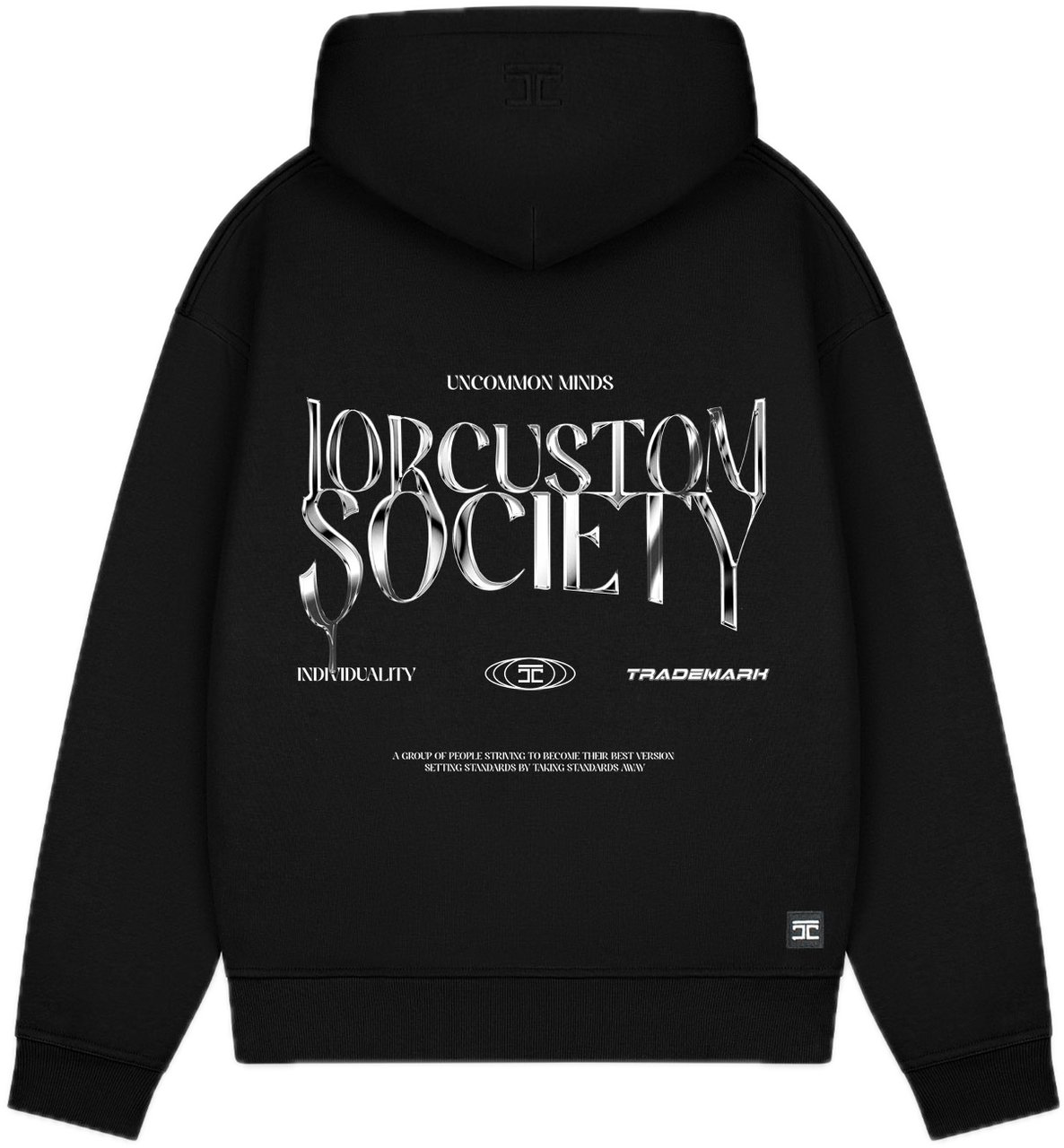 JORCUSTOM UncommonMinds Fl Zip Hoodie Black Zwart