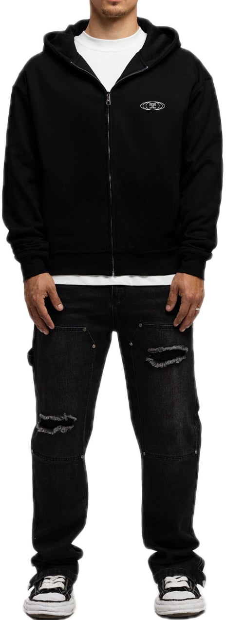 JORCUSTOM UncommonMinds Fl Zip Hoodie Black Zwart