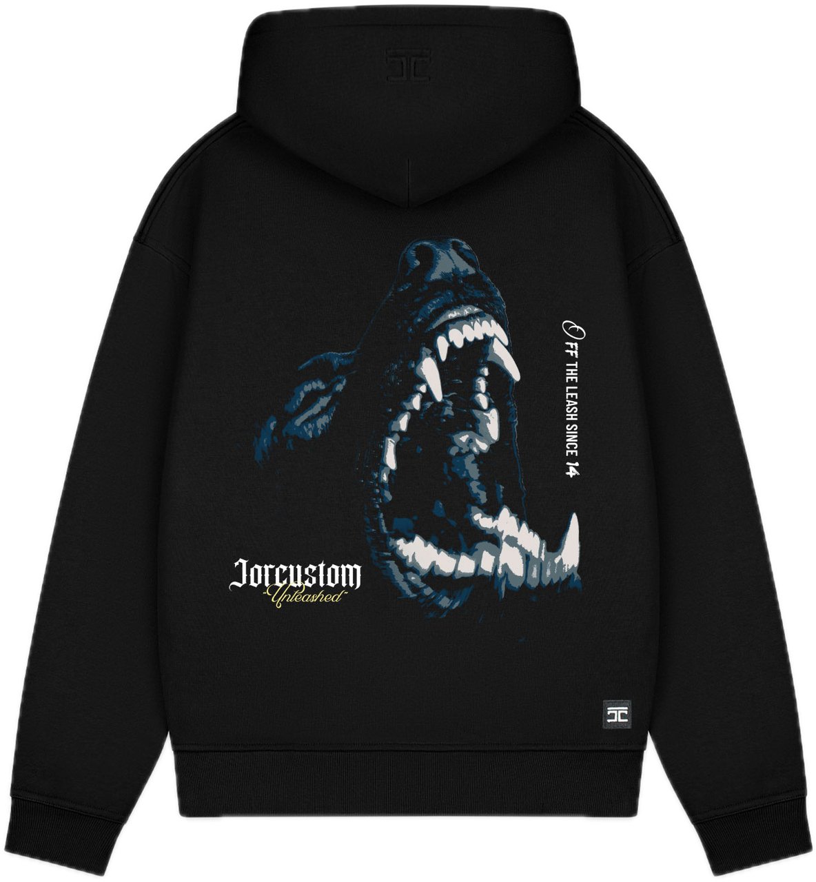 JORCUSTOM Unleashed Fl Zip Hoodie Black Zwart