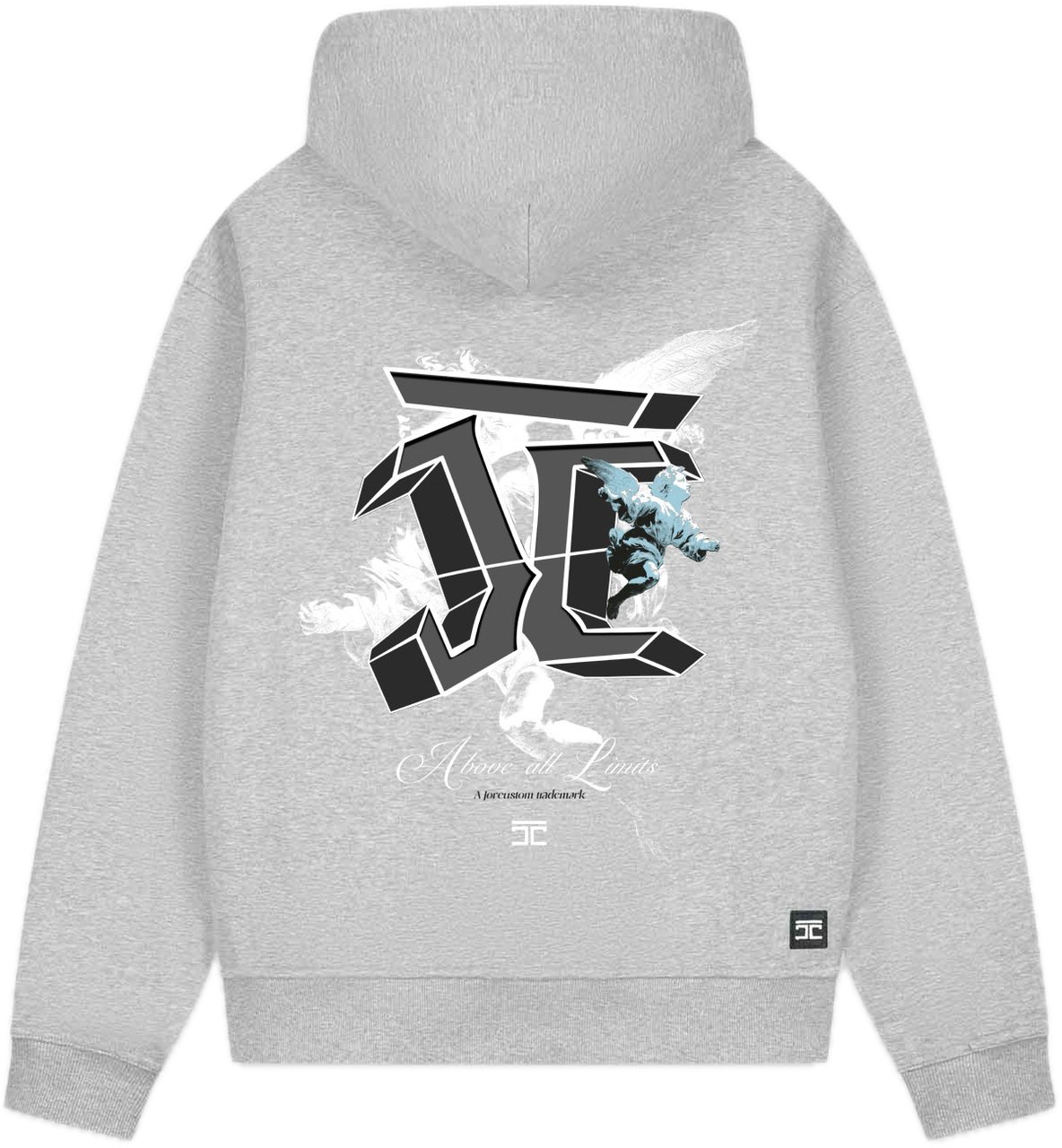 JORCUSTOM AboveAllL Fl Zip Hoodie GreyMelange Grijs