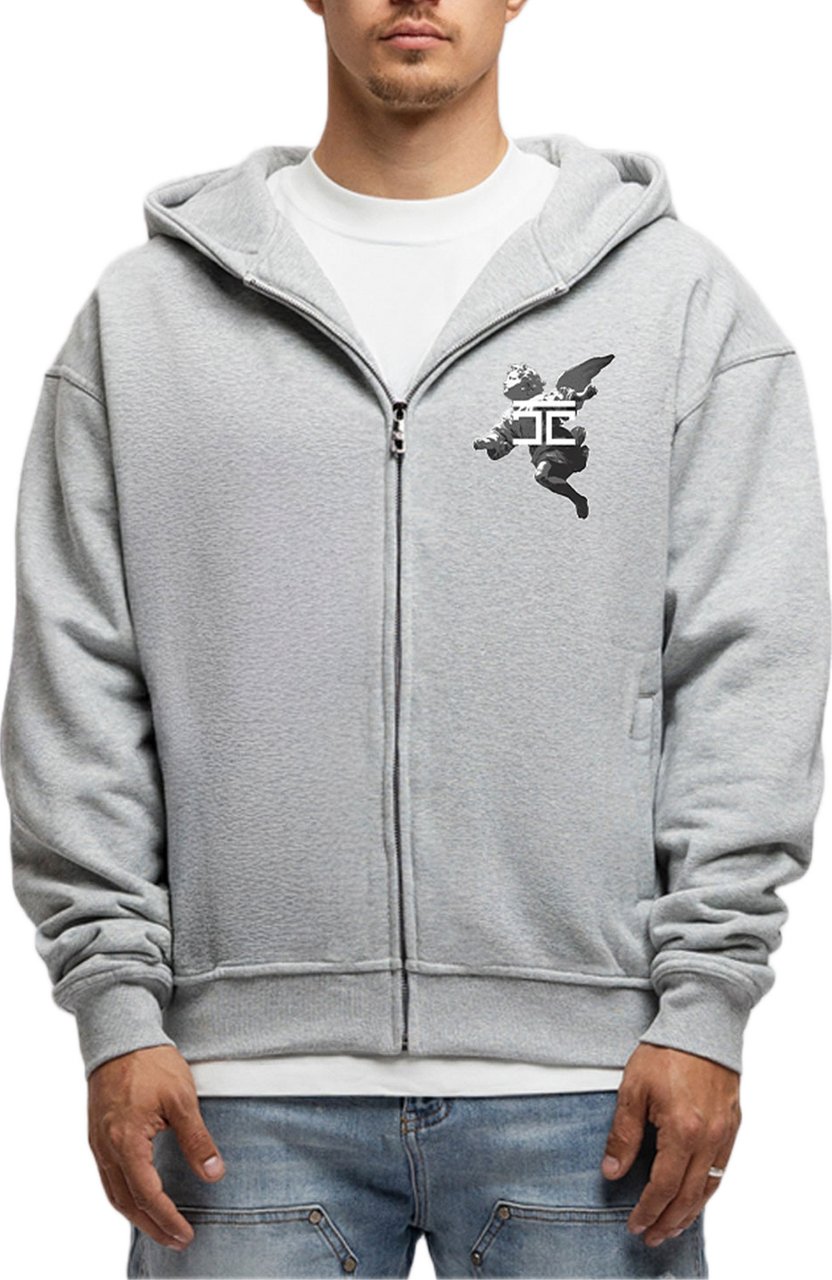 JORCUSTOM AboveAllL Fl Zip Hoodie GreyMelange Grijs