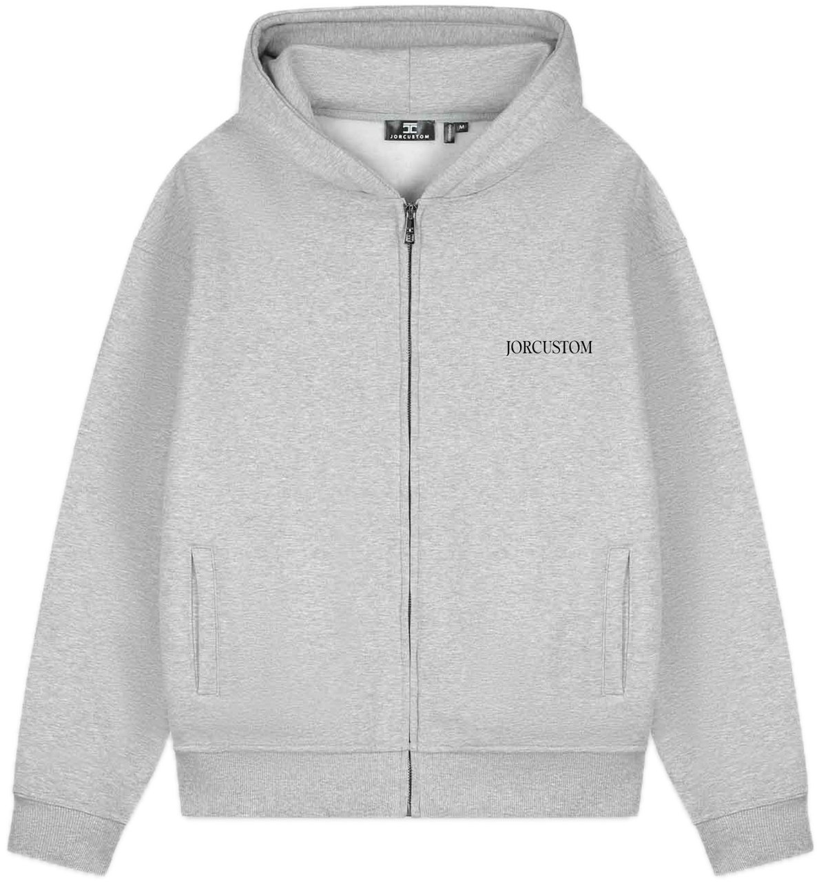 JORCUSTOM AngelTwo Fl Zip Hoodie GreyMelange Grijs