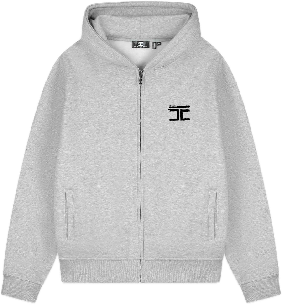 JORCUSTOM Artist Fl Zip Hoodie GreyMelange Grijs
