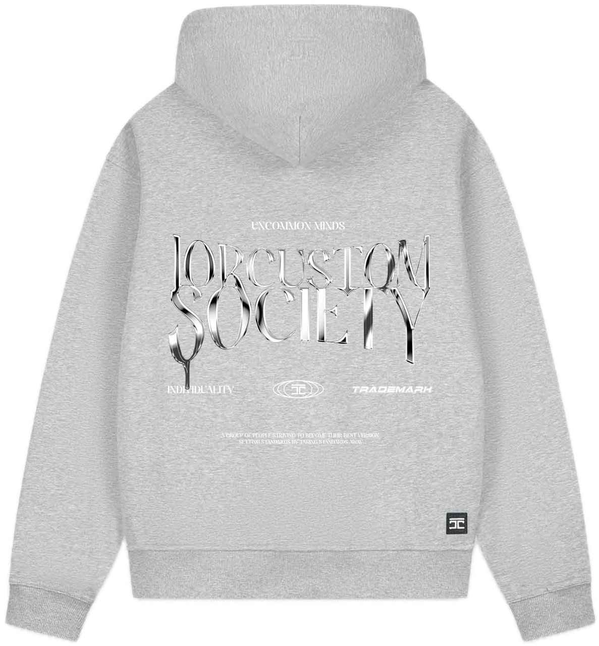 JORCUSTOM UncommonM Fl Zip Hoodie GreyMelange Grijs