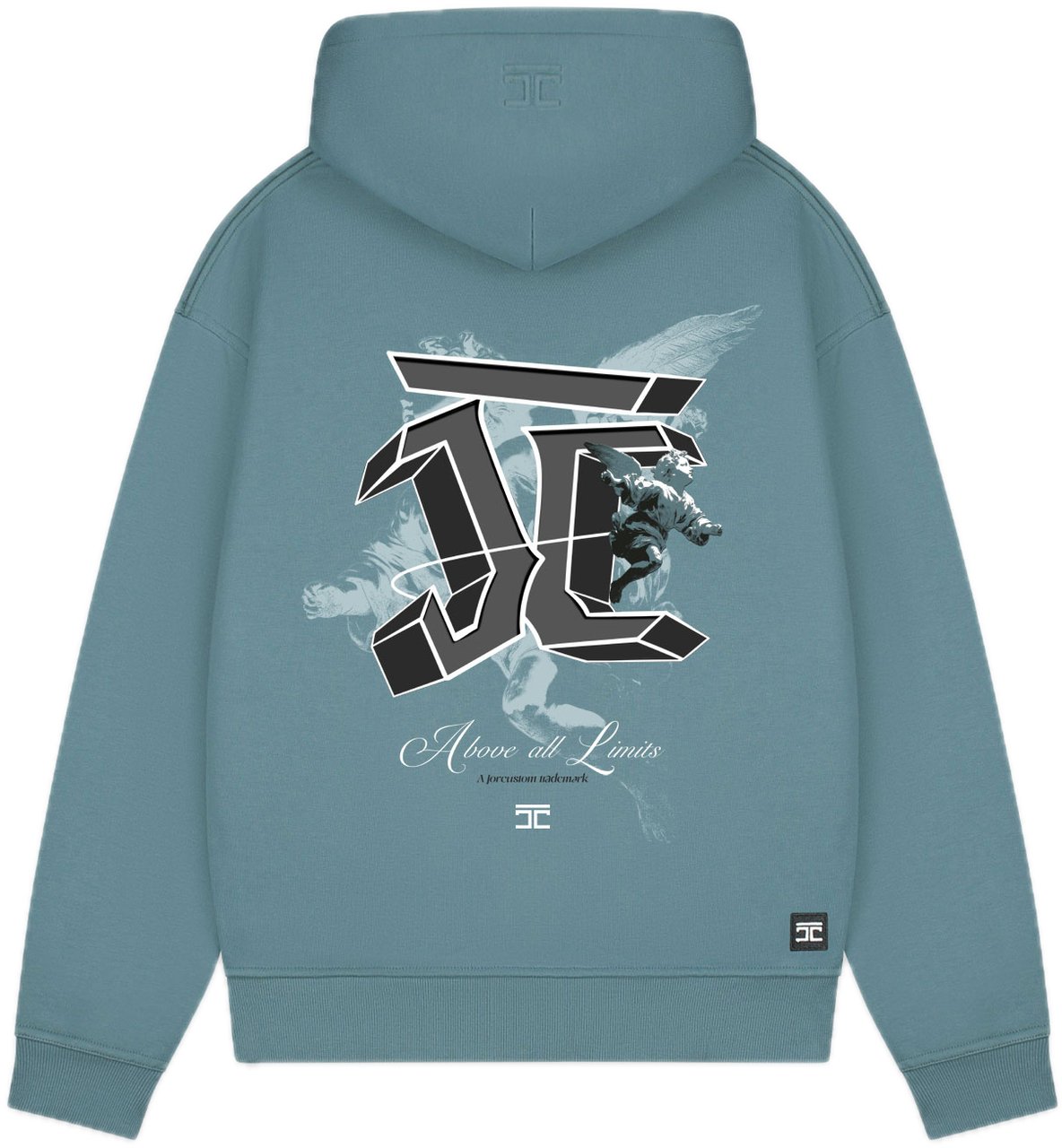 JORCUSTOM AboveAllLim Fl Zip Hoodie OceanBlue Blauw