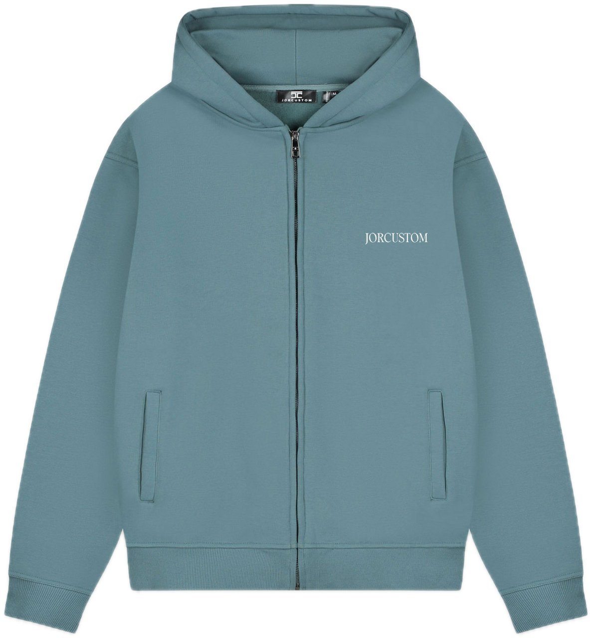 JORCUSTOM AngelTwo Fl Zip Hoodie OceanBlue Blauw