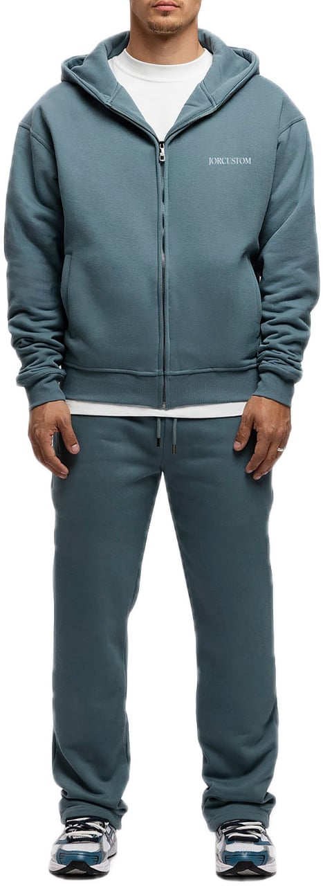 JORCUSTOM AngelTwo Fl Zip Hoodie OceanBlue Blauw