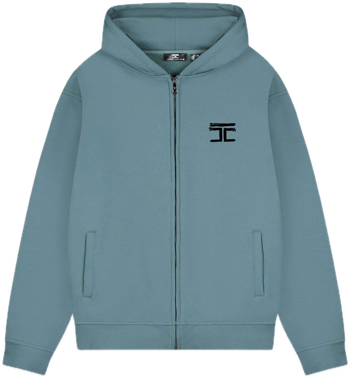 JORCUSTOM Artist Fl Zip Hoodie OceanBlue Blauw