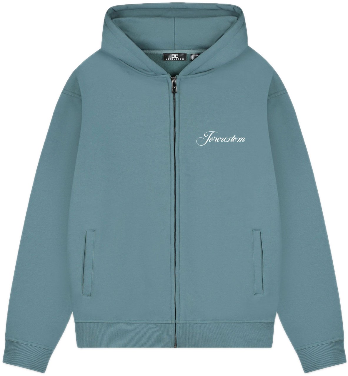 JORCUSTOM CustomUnive Fl Zip Hoodie OceanBlue Blauw