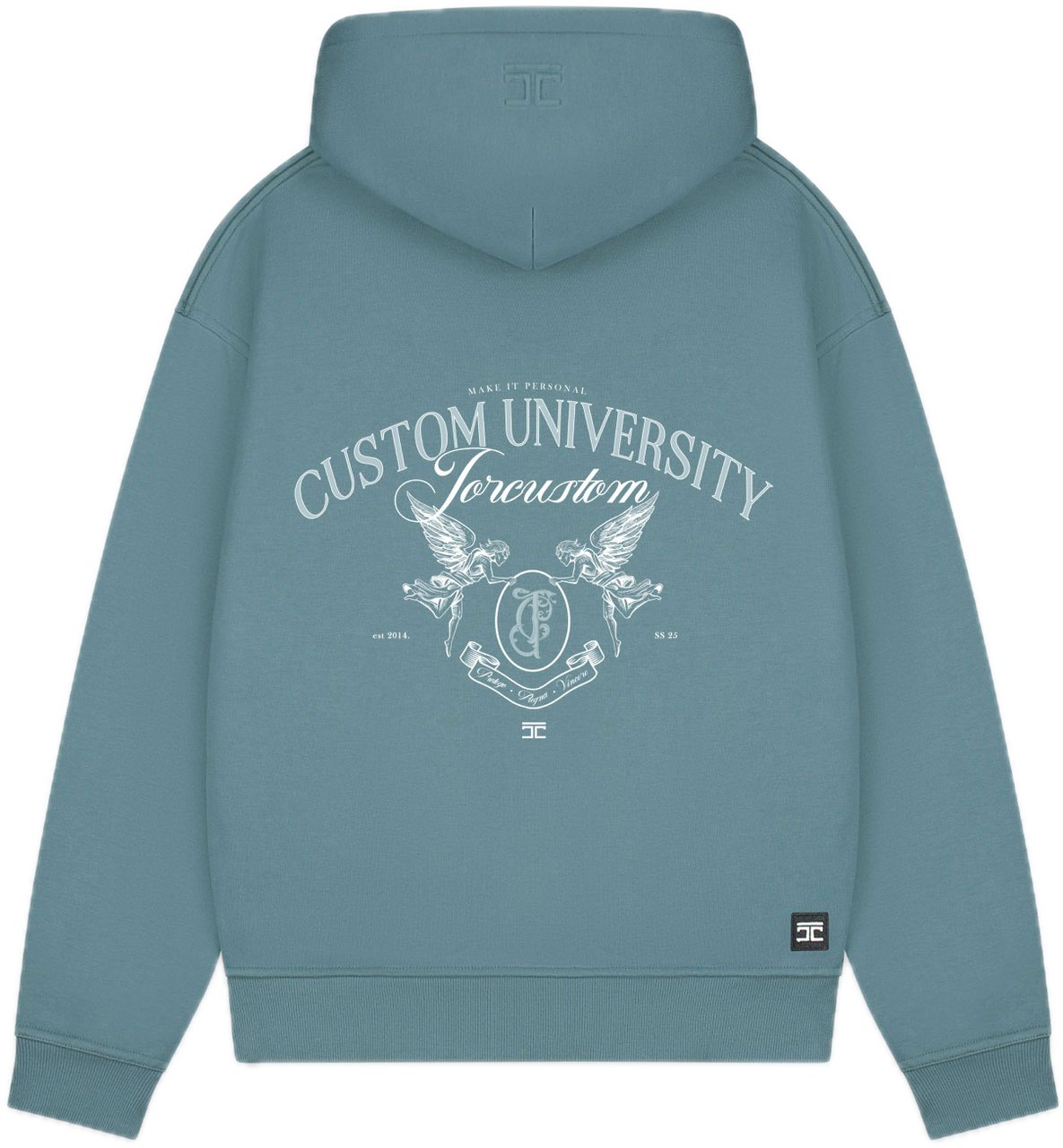 JORCUSTOM CustomUnive Fl Zip Hoodie OceanBlue Blauw