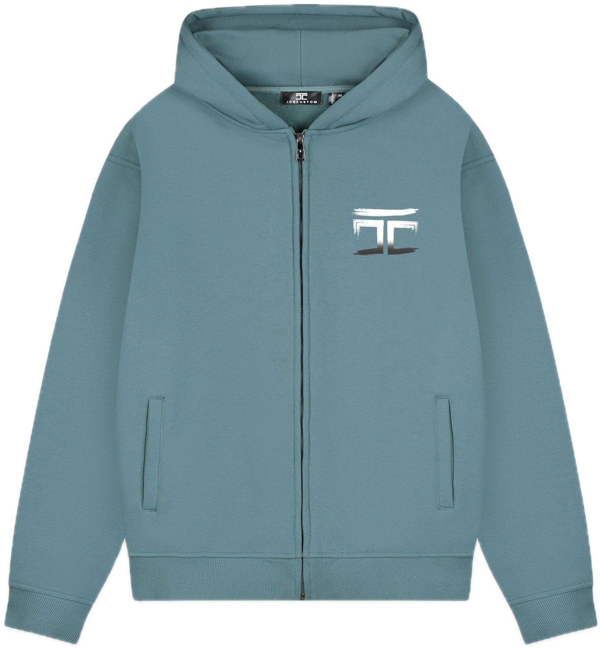 JORCUSTOM Graffiti Fl Zip Hoodie OceanBlue Blauw
