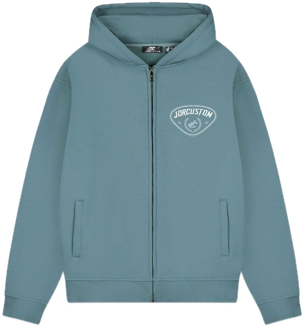 JORCUSTOM RaceAgainst Fl Zip Hoodie OceanBlue Blauw