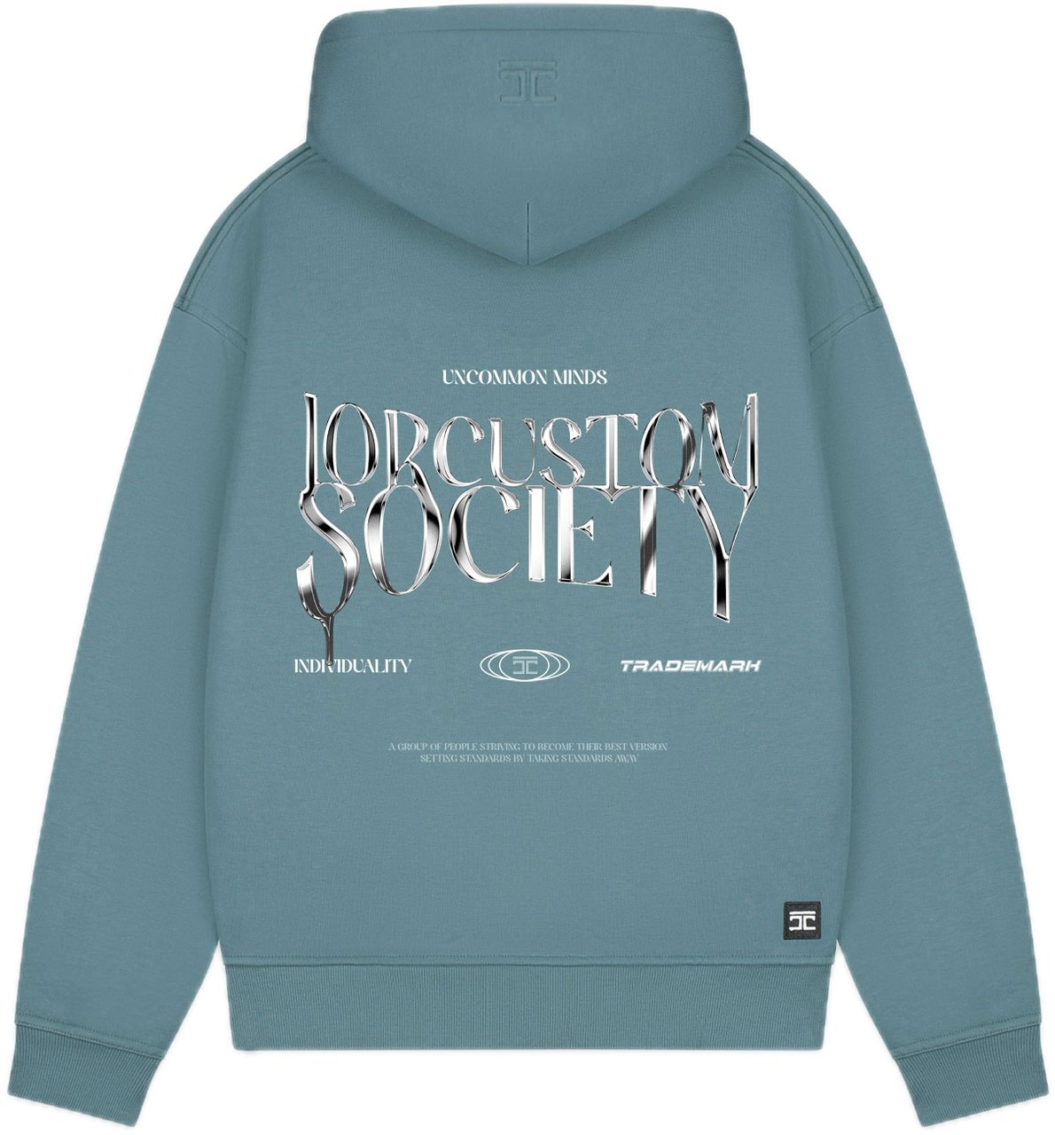 JORCUSTOM UncommonMin Fl Zip Hoodie OceanBlue Blauw