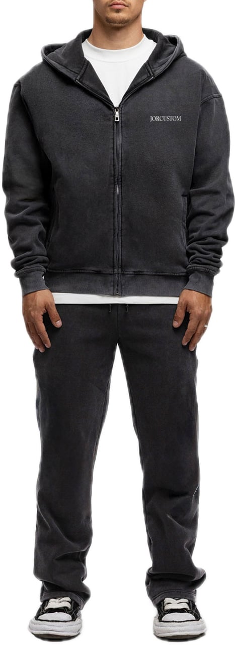 JORCUSTOM AngelTwo Fl Zip Hoodie AcidGrey Grijs