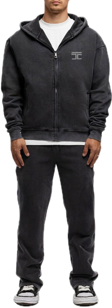 JORCUSTOM Artist Fl Zip Hoodie AcidGrey Grijs