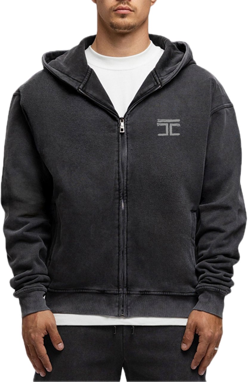 JORCUSTOM Artist Fl Zip Hoodie AcidGrey Grijs