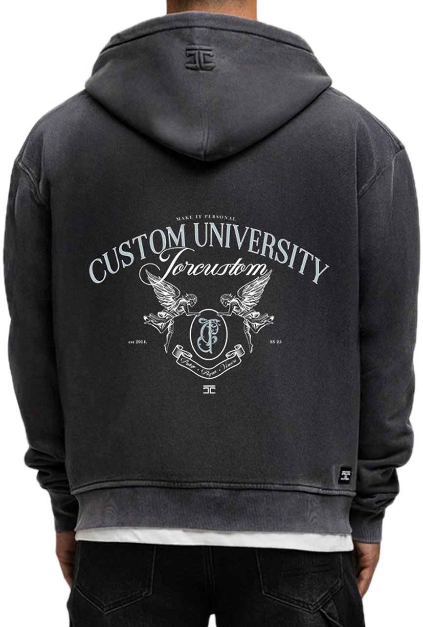 JORCUSTOM CustomUnive Fl Zip Hoodie AcidGrey Grijs