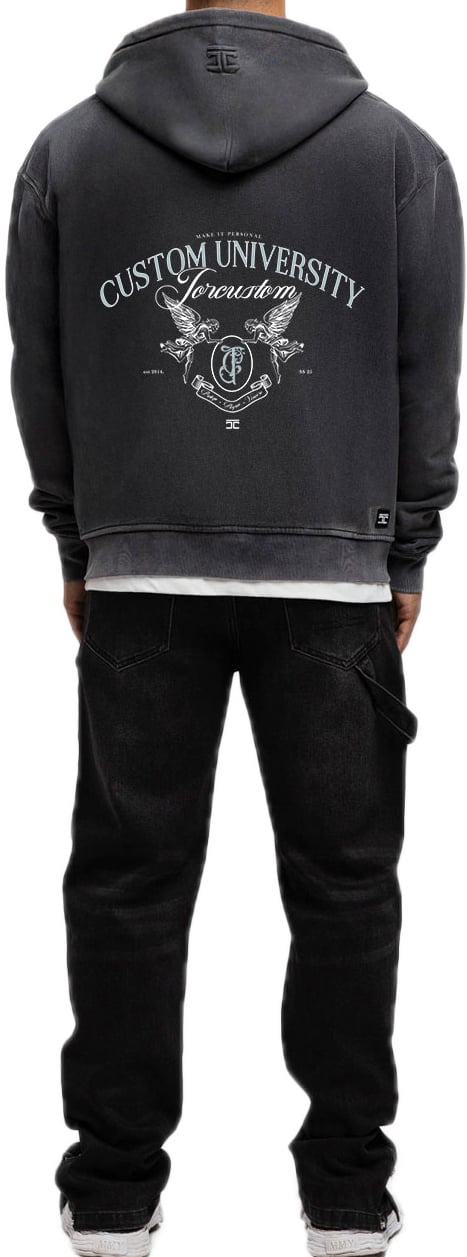 JORCUSTOM CustomUnive Fl Zip Hoodie AcidGrey Grijs
