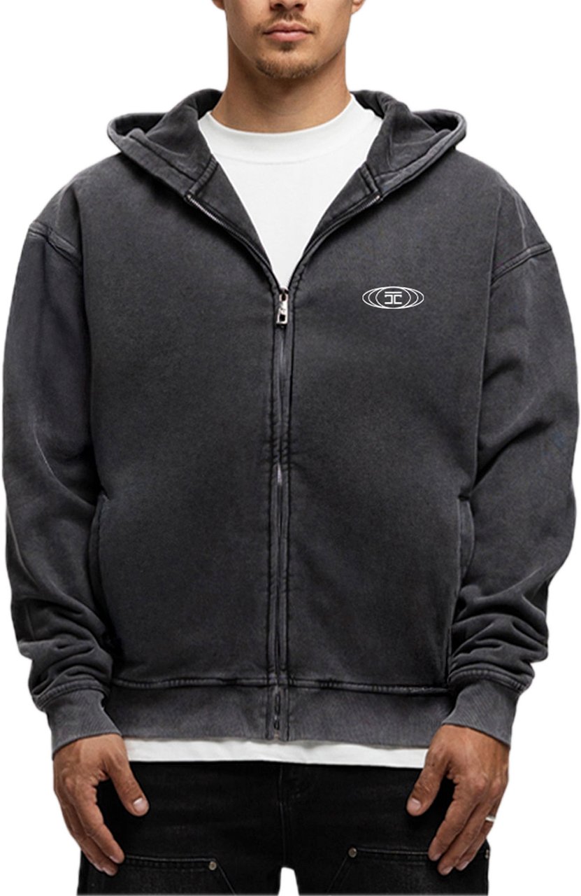 JORCUSTOM UncommonMin Fl Zip Hoodie AcidGrey Grijs